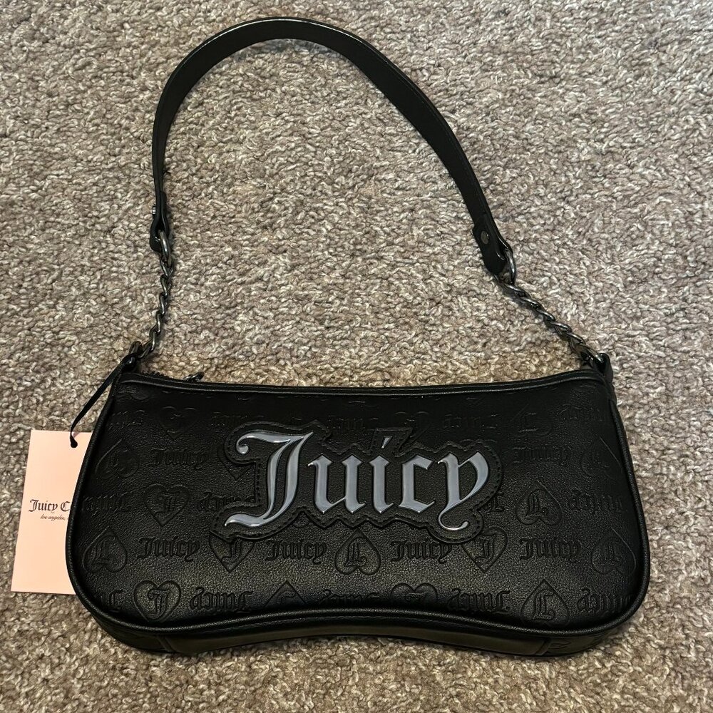 Juicy Couture Papparazzi Shoulder Baguette: Liquorice (NWT)